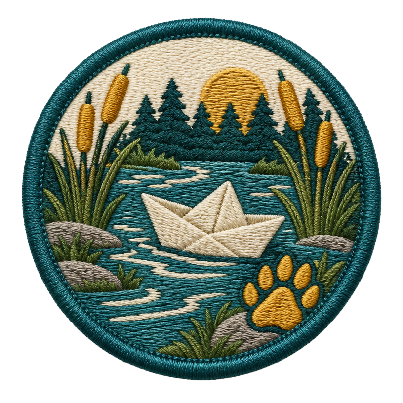 Creek Day embroidered patch