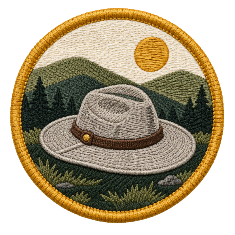 The Adventure Hat embroidered patch